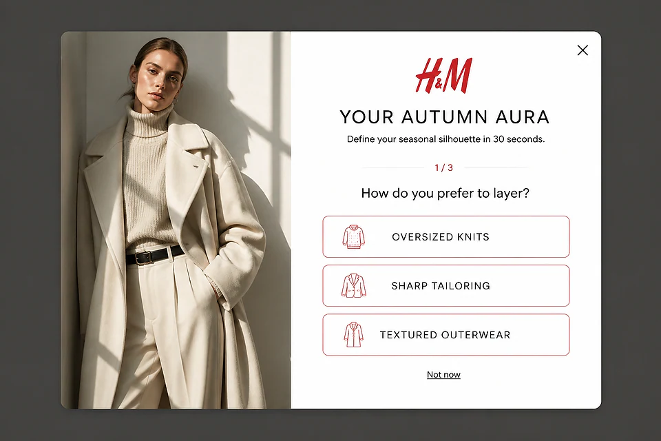 Editorial Lookbook – popup ötlet a(z) hm.com alapján
