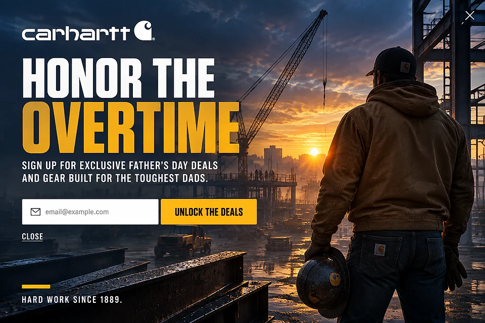 The Industrial Edge – popup ötlet a(z) carhartt.com alapján