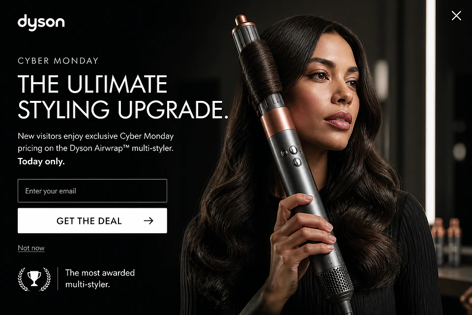 The Airwrap Immersive – popup ötlet a(z) dyson.com alapján