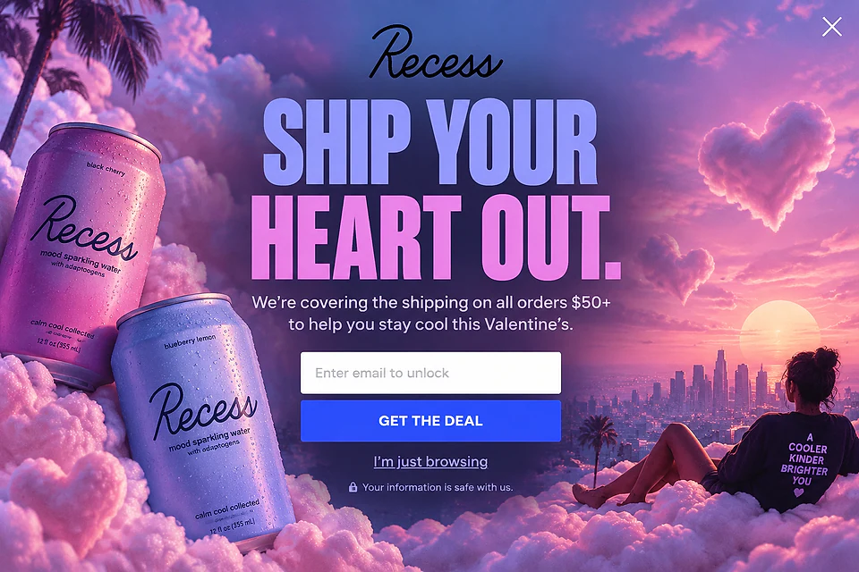 The Love Strike – popup ötlet a(z) takearecess.com alapján