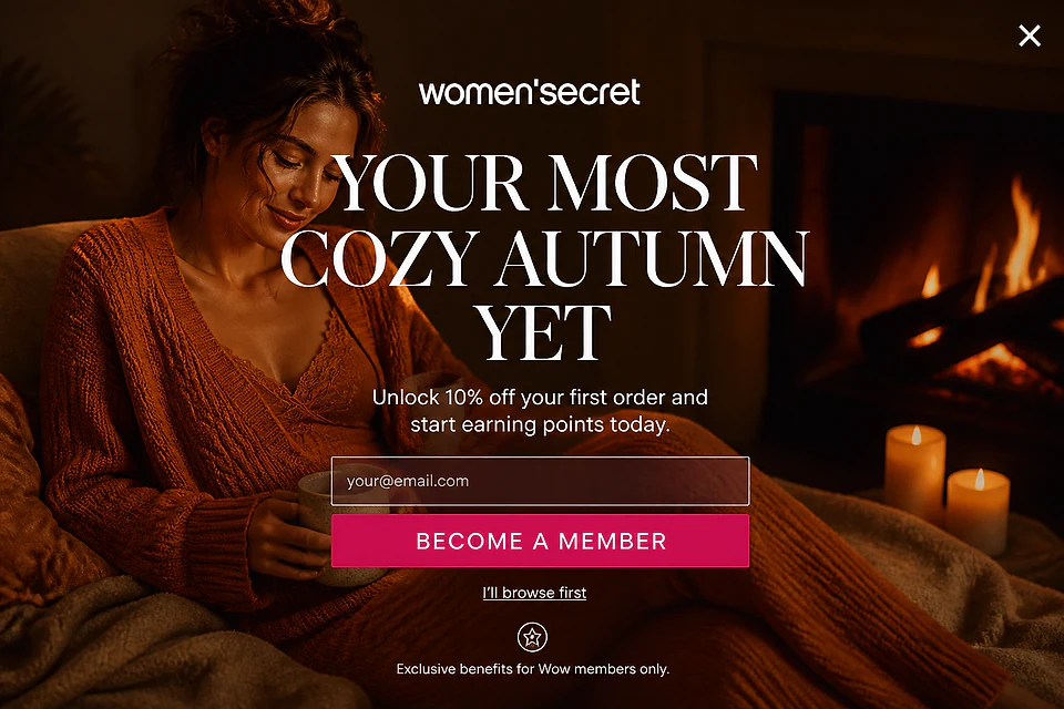Golden Hour Reveal – popup ötlet a(z) intl.womensecret.com alapján