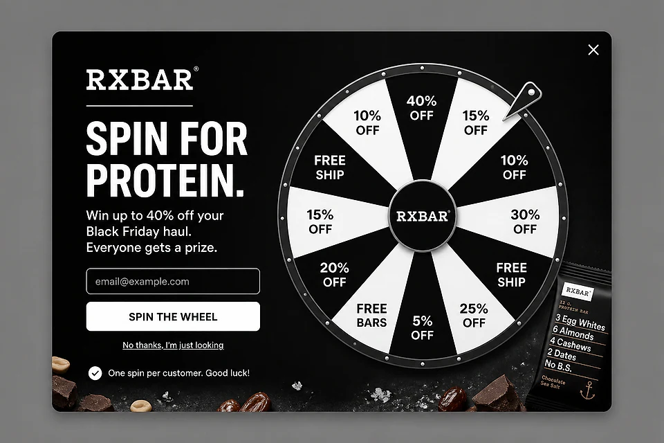 The Flavor Wheel – popup ötlet a(z) rxbar.com alapján