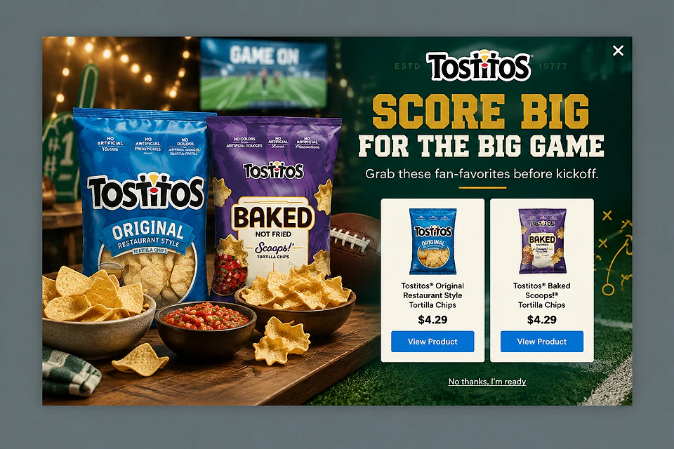 The Sideline Stadium – popup ötlet a(z) tostitos.com alapján