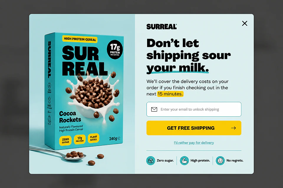 The Cereal Box Hero – popup ötlet a(z) try.eatsurreal.co.uk alapján
