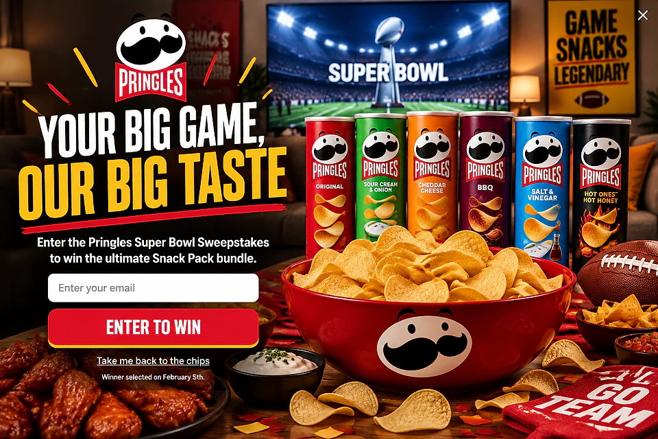 Stadium Lights Takeover – popup ötlet a(z) pringles.com alapján