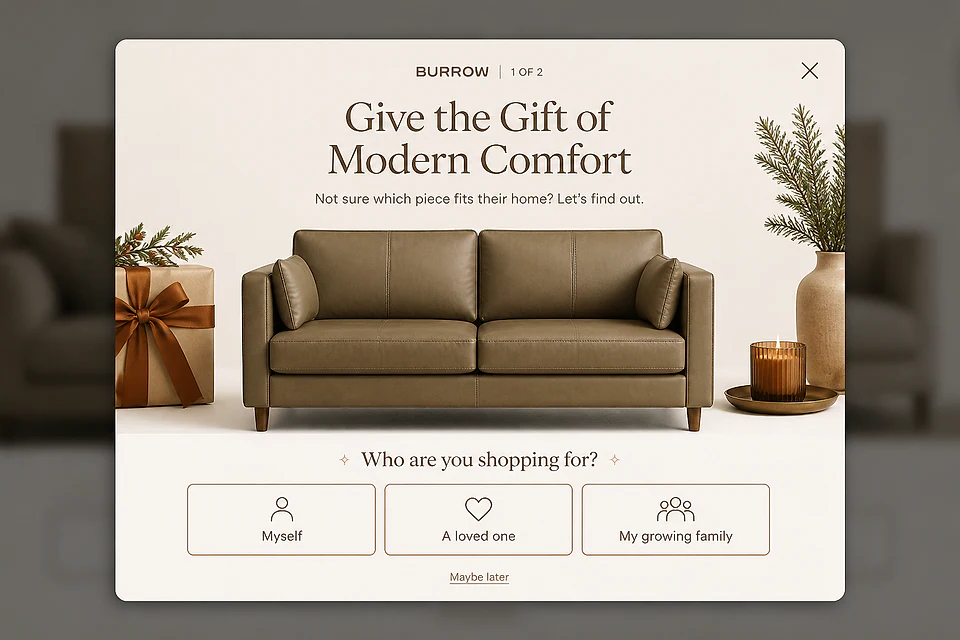 Mid-Century Modern Gift – popup ötlet a(z) burrow.com alapján