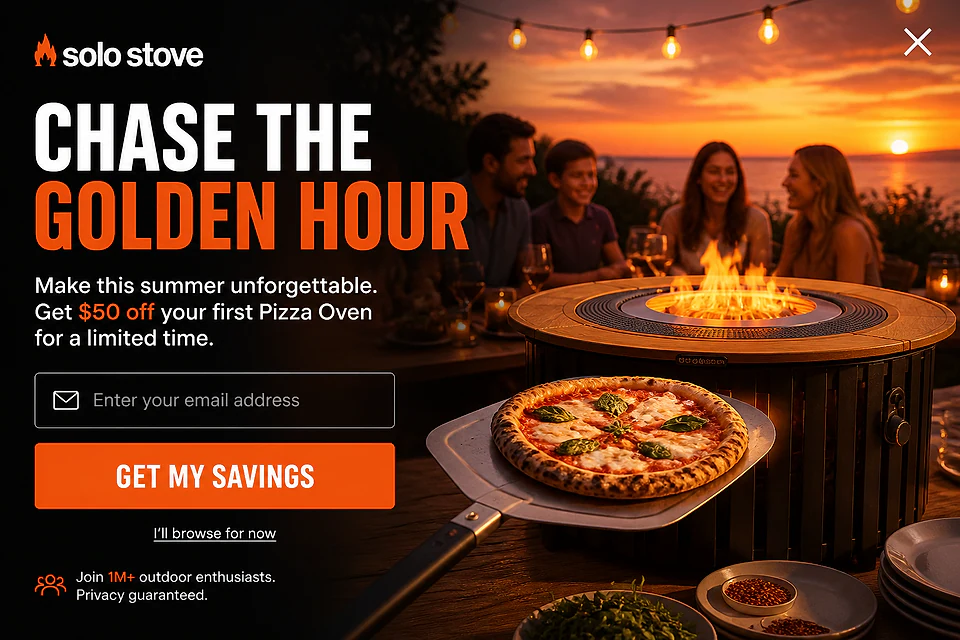 Golden Hour Reveal – popup ötlet a(z) solostove.com alapján