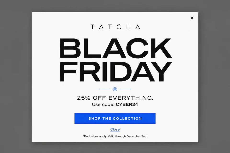 The Calligraphy Type – popup ötlet a(z) tatcha.com alapján