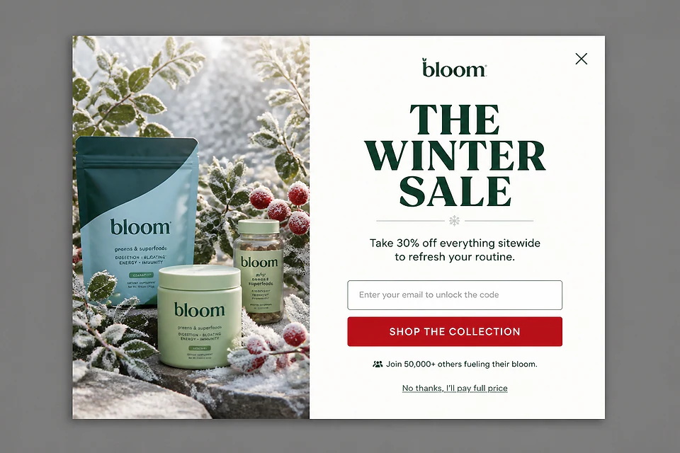 The Winter Edit – popup ötlet a(z) bloomnu.com alapján