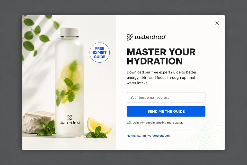 The Editorial Guide – popup ötlet a(z) waterdrop.com alapján