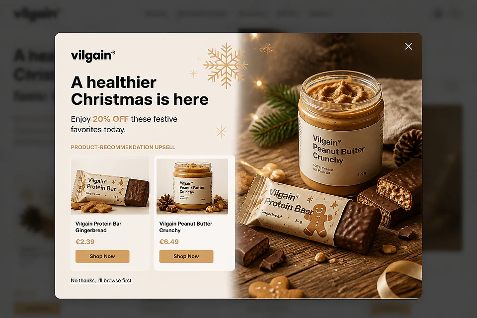 Cozy Festive Product Push – popup ötlet a(z) vilgain.com alapján