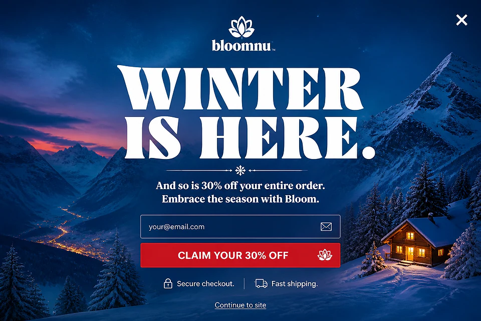 The Winter Solstice – popup ötlet a(z) bloomnu.com alapján