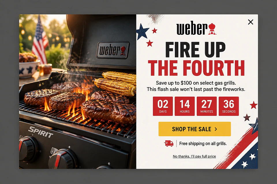 The Backyard Patriot – popup ötlet a(z) weber.com alapján