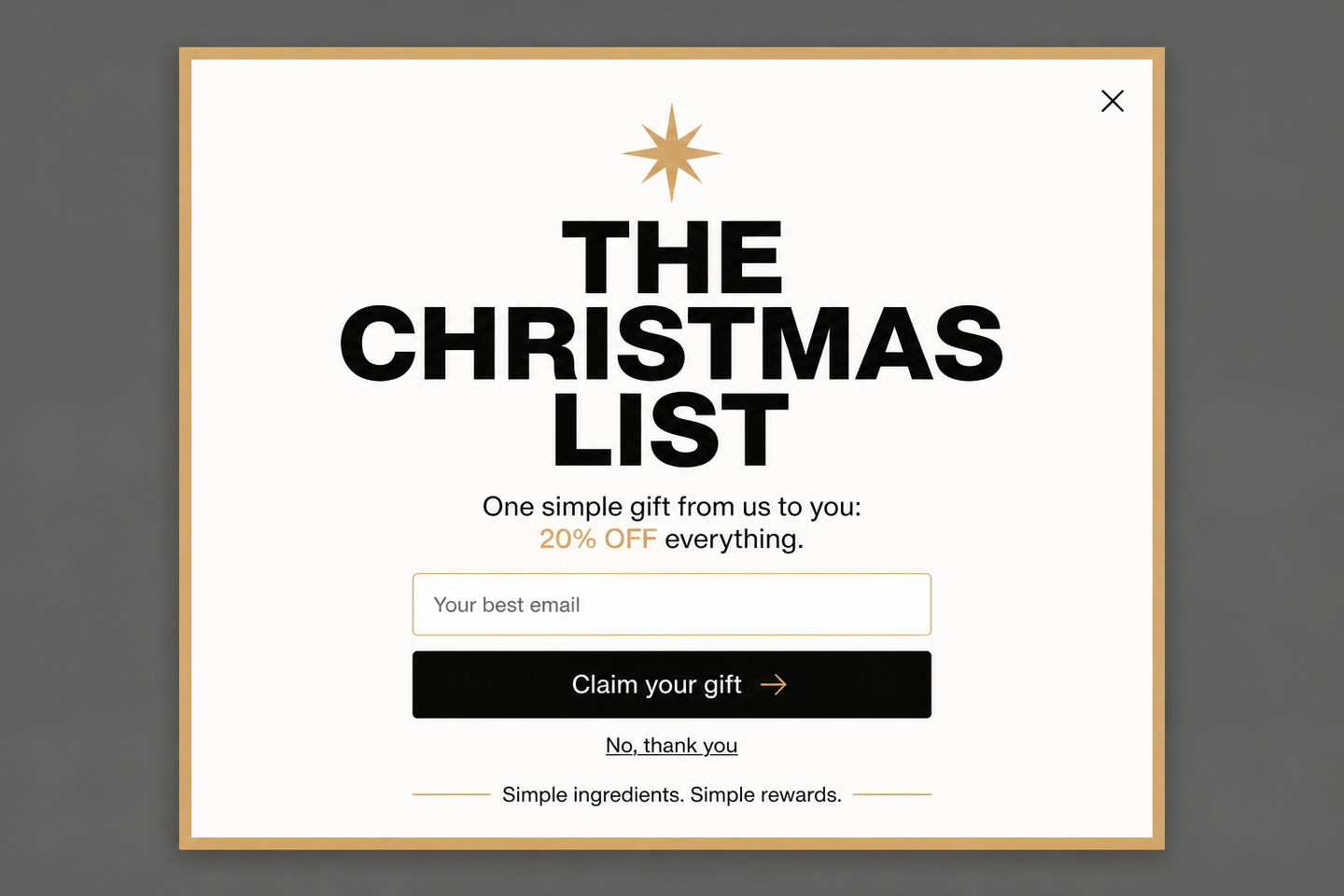 Minimalist Typographic Gift