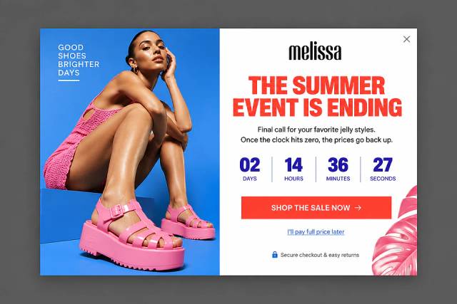 The High-Fashion Reveal — popup concept inspired by shopmelissa.com