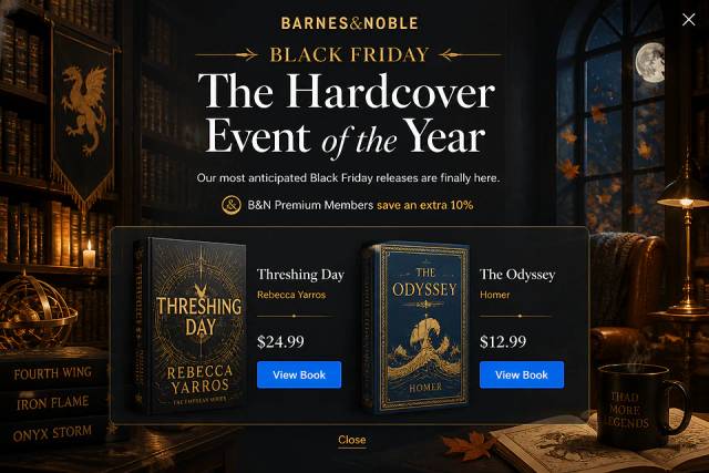 Midnight Library Immersion — popup concept inspired by barnesandnoble.com