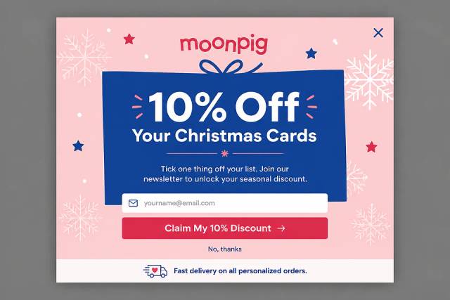 The Typographic Noel — popup concept inspired by moonpig.com