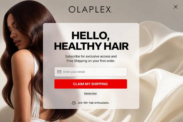 The Science of Shine — popup concept inspired by olaplex.com