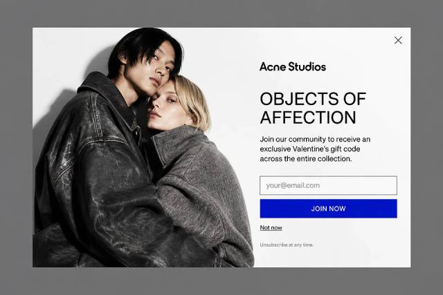 High-Fashion Editorial — popup concept inspired by acnestudios.com