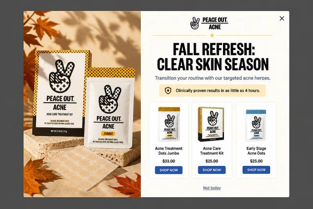 The Golden Hour — popup concept inspired by peaceoutskincare.com