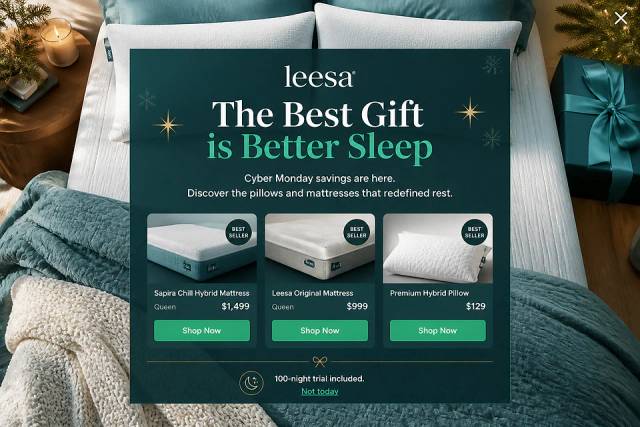 The Gift of Rest — popup concept inspired by leesa.com