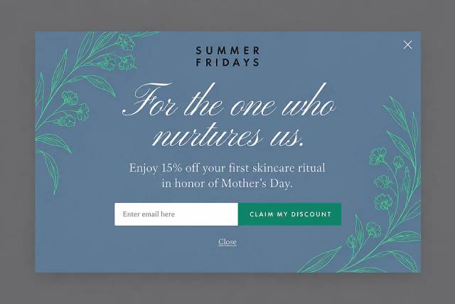 Typographic Bloom — popup concept inspired by summerfridays.com