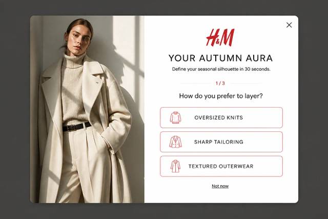Editorial Lookbook — popup concept inspired by hm.com
