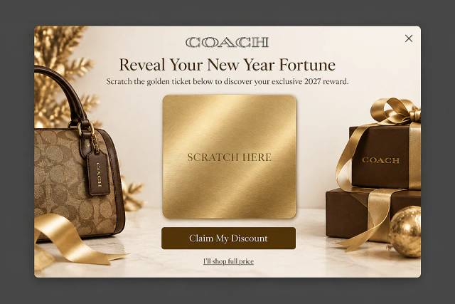 The Gilded Reveal — popup concept inspired by uk.coach.com