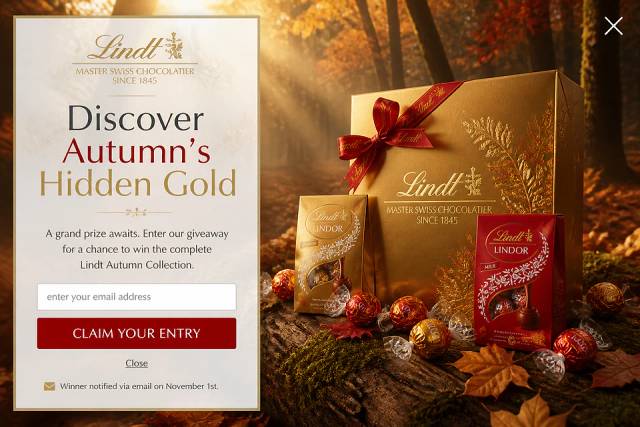 Enchanted Forest Fullscreen — popup concept inspired by lindt.co.uk