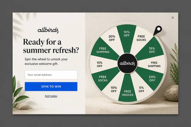 The Summer Spin — popup concept inspired by allbirds.com