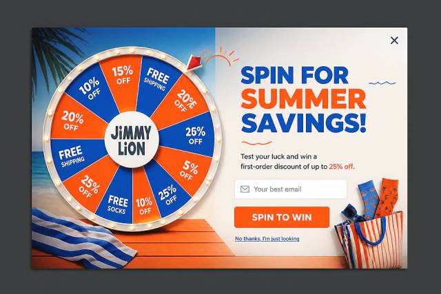 Summer Luck Wheel — popup concept inspired by eu.jimmylion.com