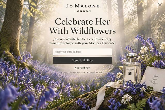 The Wild Bluebell Immersion — popup concept inspired by jomalone.com