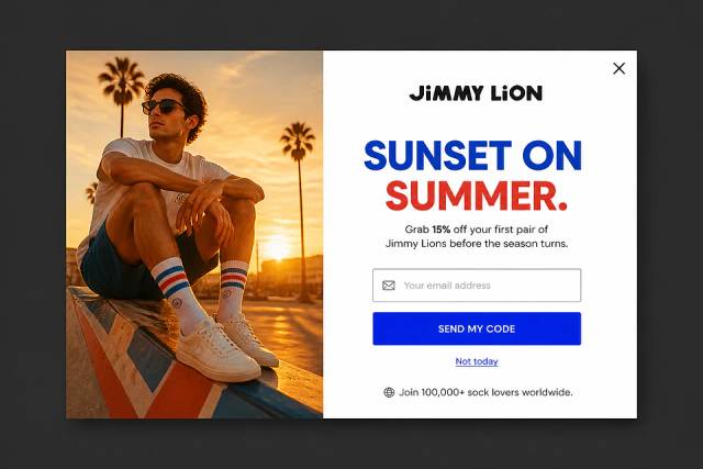 Summer Sunset Editorial — popup concept inspired by eu.jimmylion.com