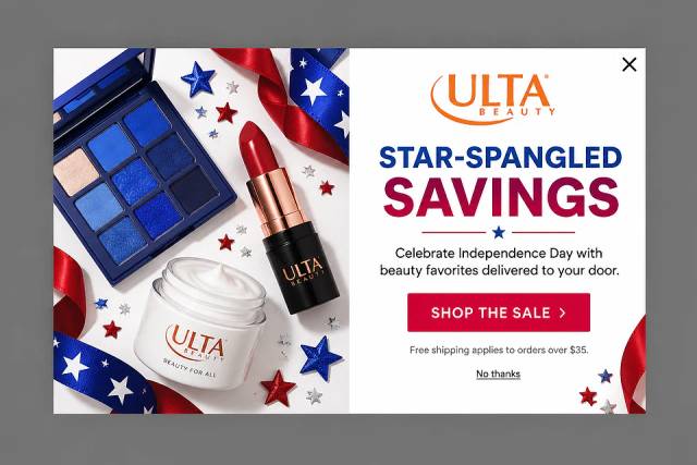 Americana Editorial — popup concept inspired by ulta.com