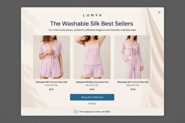 The Silk Edit — popup concept inspired by lunya.co