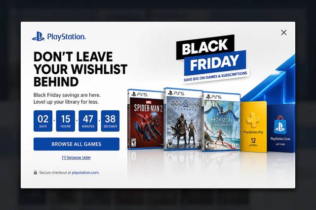 Level Up Your Library — popup concept inspired by playstation.com