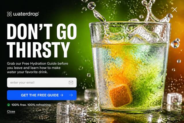 The Immersive Sip — popup concept inspired by waterdrop.com