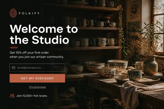 The Folk Studio — popup concept inspired by folkify.myshopify.com