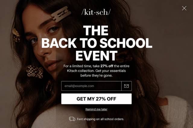 The Editorial Fullscreen — popup concept inspired by mykitsch.com