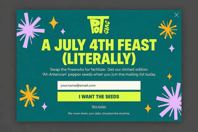July Jubilee Type — popup concept inspired by potgang.co.uk