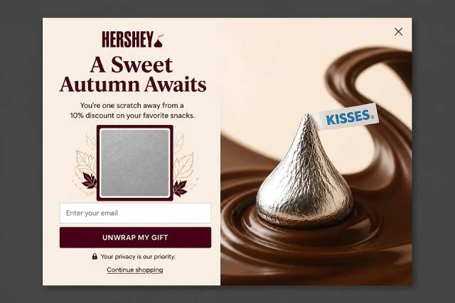 Modern Minimalist Melt — popup concept inspired by thehersheycompany.com
