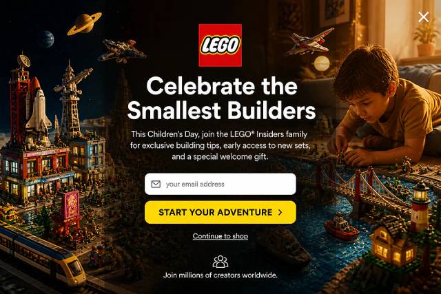 World of Imagination — popup concept inspired by lego.com