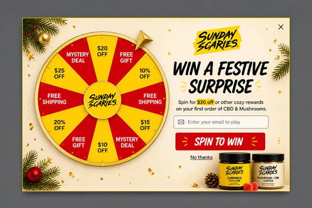 The Holiday Kit Gamified — popup concept inspired by sundayscaries.com