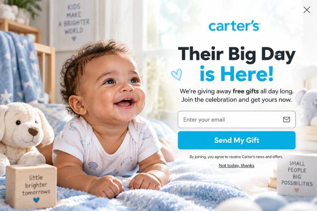 Immersive Celebration — popup concept inspired by carters.com