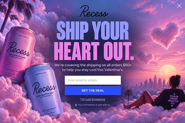 The Love Strike — popup concept inspired by takearecess.com