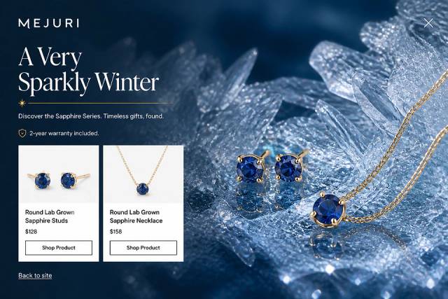 Frost & Fine Jewelry — popup concept inspired by mejuri.com