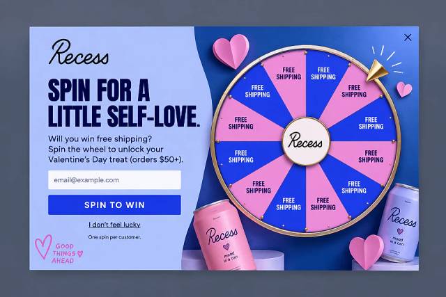 The V-Day Wheel — popup concept inspired by takearecess.com