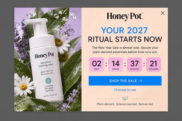 The Fresh Start — popup concept inspired by thehoneypot.co