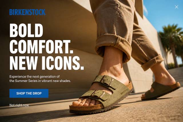 The Modern Icon — popup concept inspired by birkenstock.com