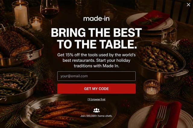 The Winter Table — popup concept inspired by madeincookware.com